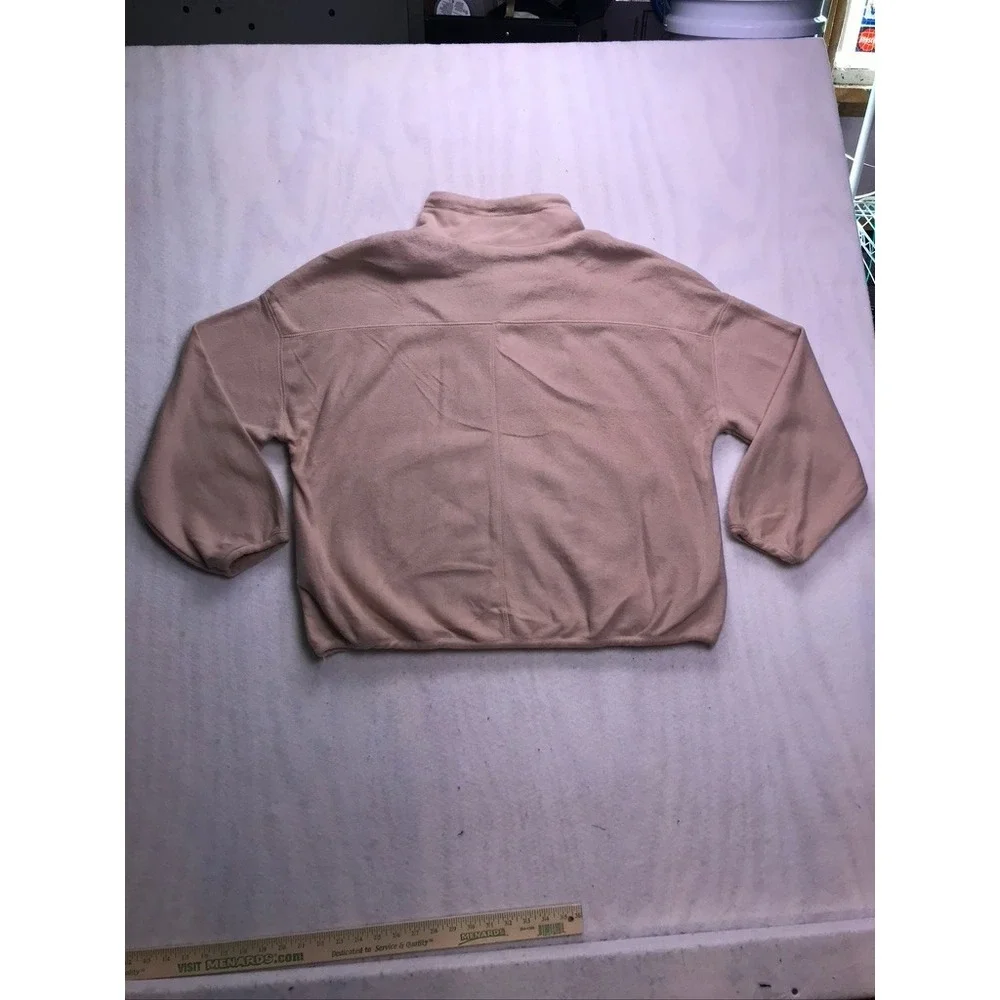 Perch by Blu Pepper Fleece Jacket Womens 2XL Beige Full Zip‎ Mock Neck NWOT